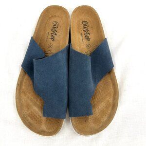 Biostep Blue Suede Leather Toe Loop Sandals Women's 9
